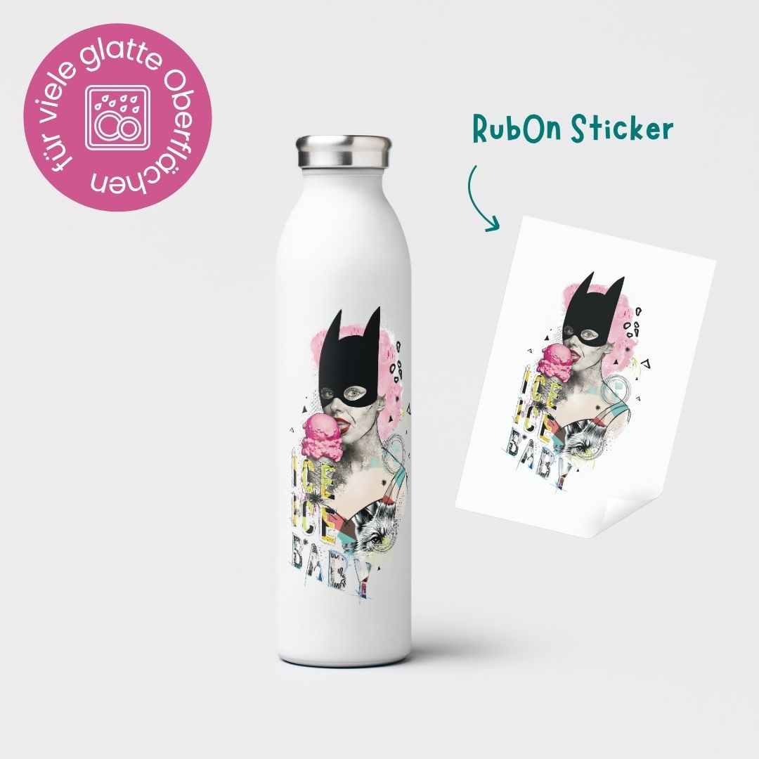 Rub On Sticker für individuelle Flaschen Ice Ice Baby