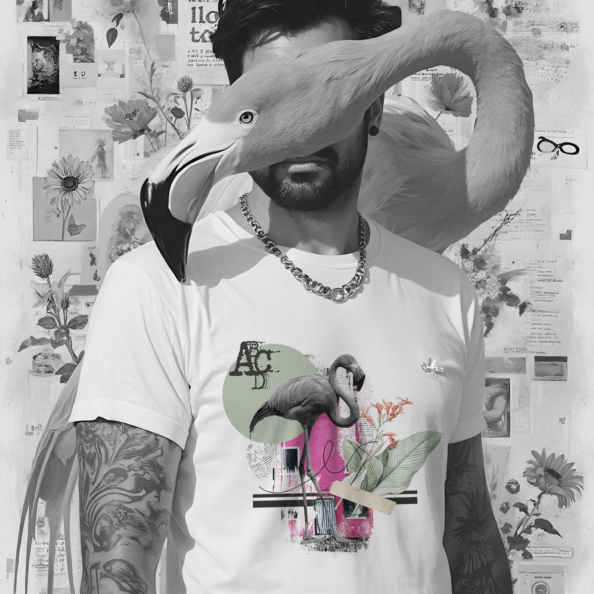 Karibik Flamingo Bügelbild - Graphic Jam