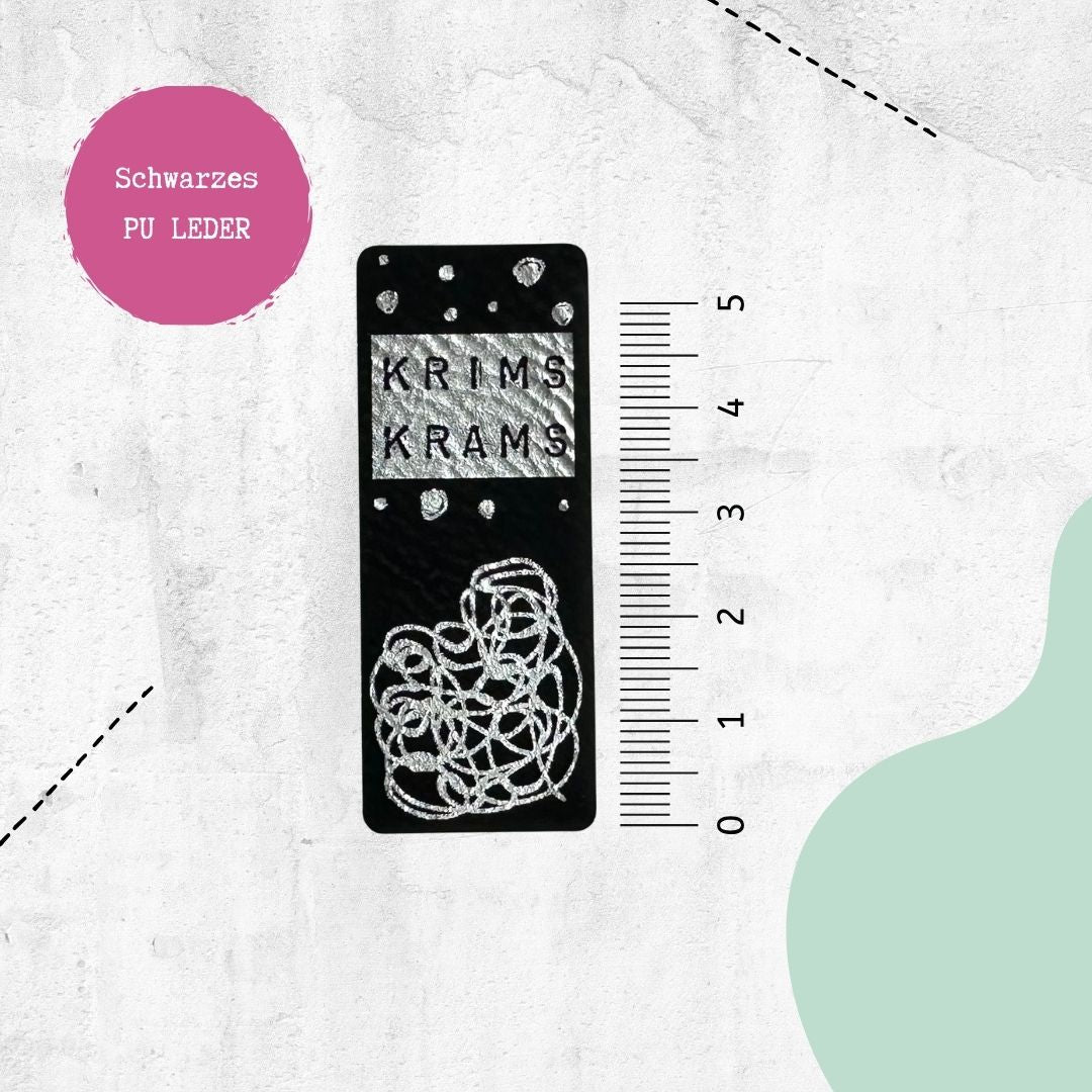 Klapp-Kunstlederlabel KrimsKrams - Graphic Jam