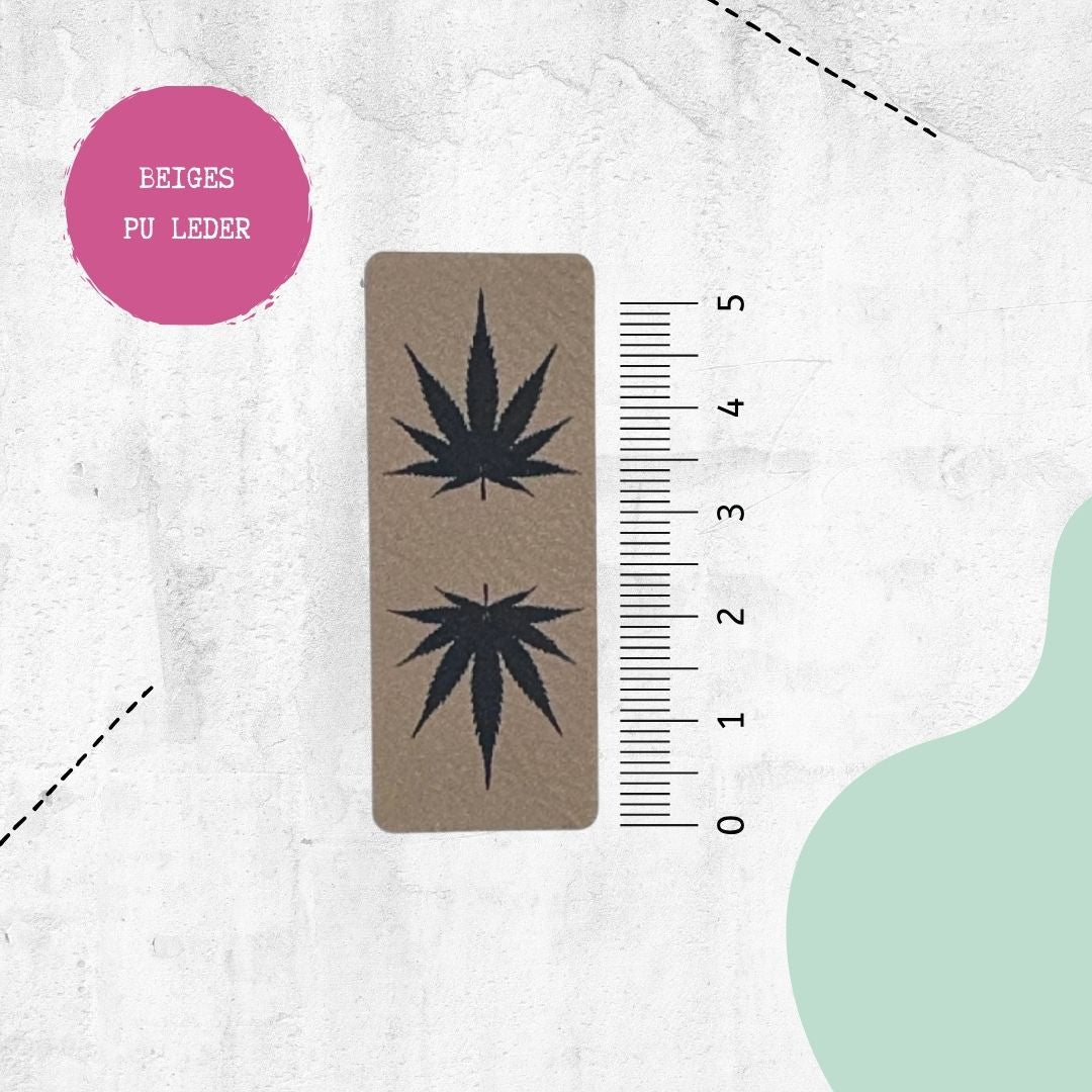 Klapp-Kunstlederlabel Pflanze - Graphic Jam