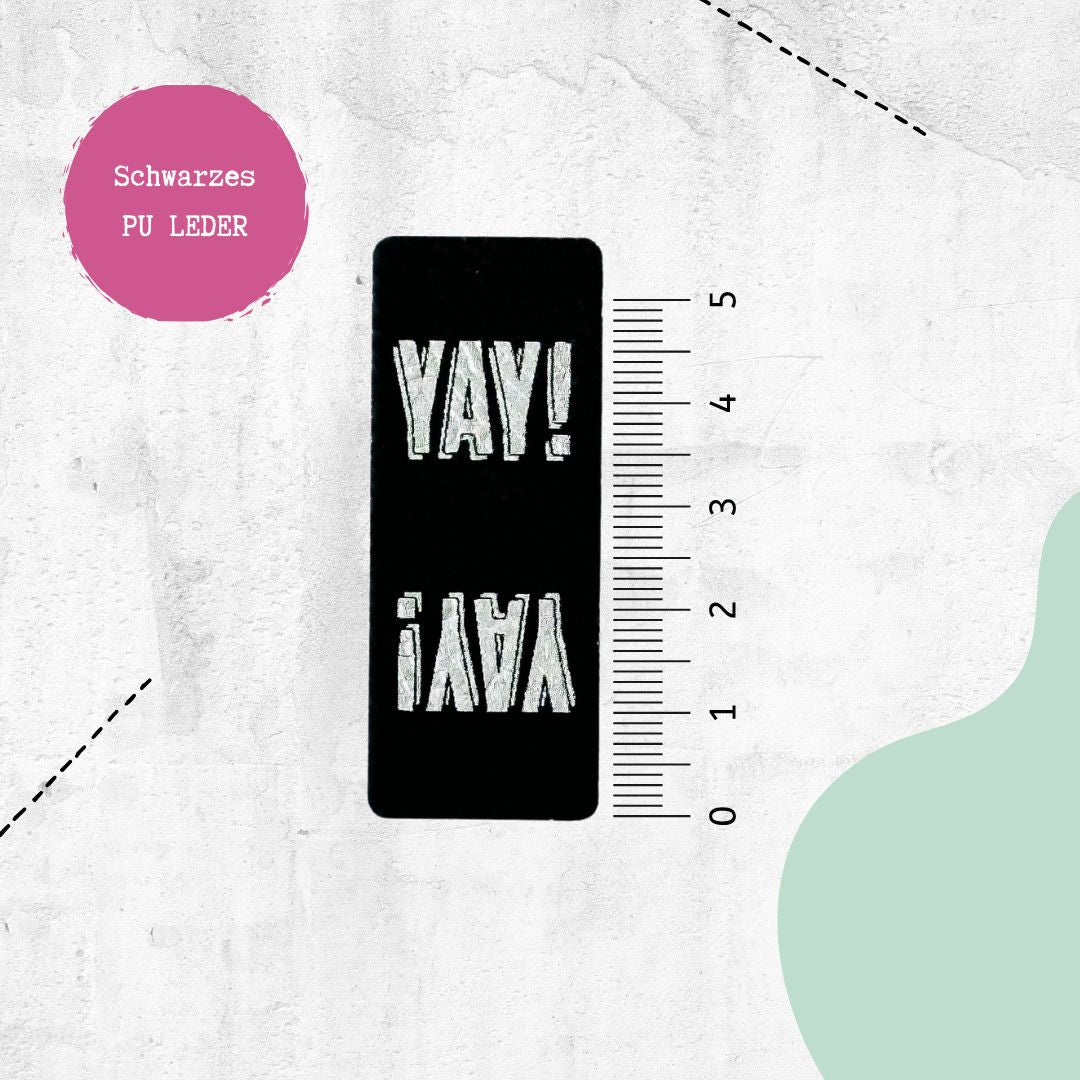 Klapp-Kunstlederlabel YAY - Graphic Jam