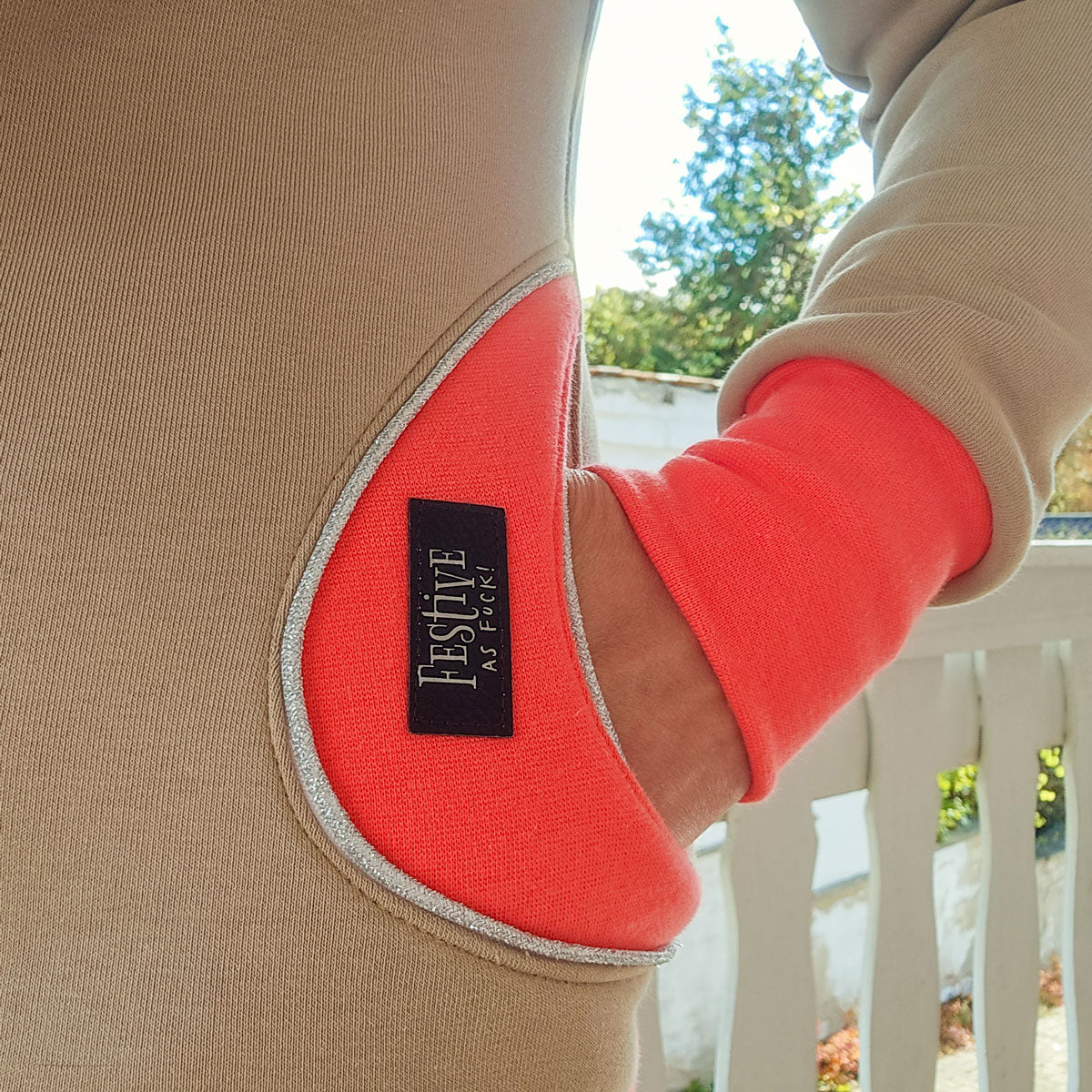 Kunstlederlabel "Festive as f***" | X-Mas Special