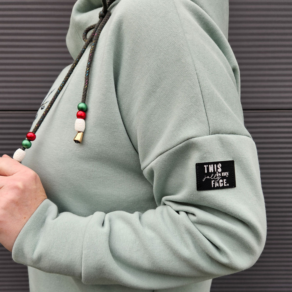 Kunstlederlabel "Jolly Face" zum Aufbügeln | X-Mas Special