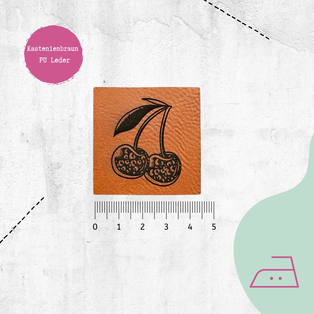 Kunstlederlabel Kirsche