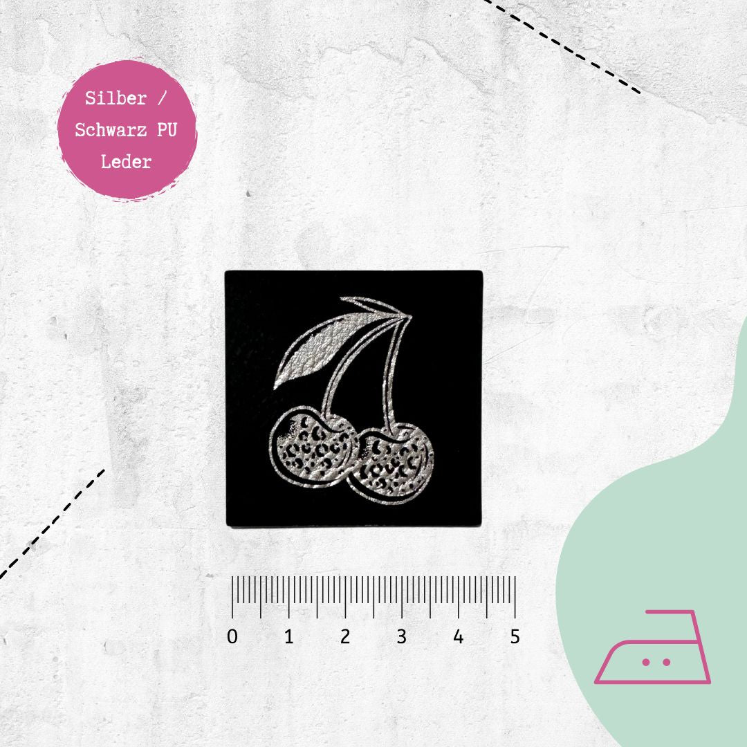 Kunstlederlabel "LEO Kirsche" zum Aufbügeln