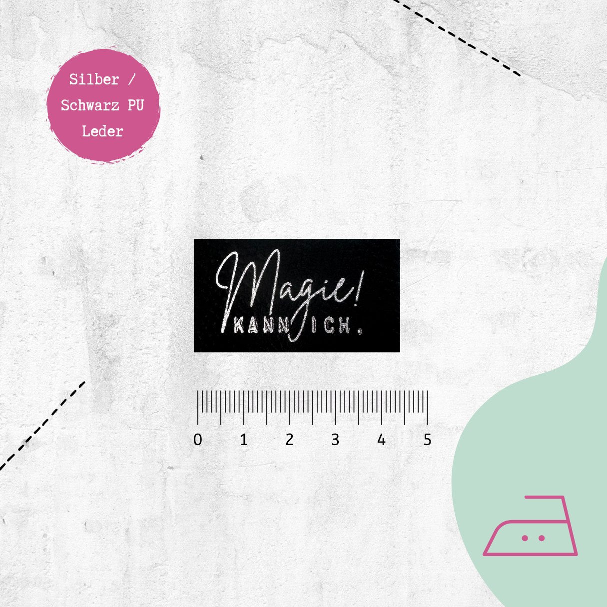 Kunstlederlabel "Magie kann ich" zum Aufbügeln