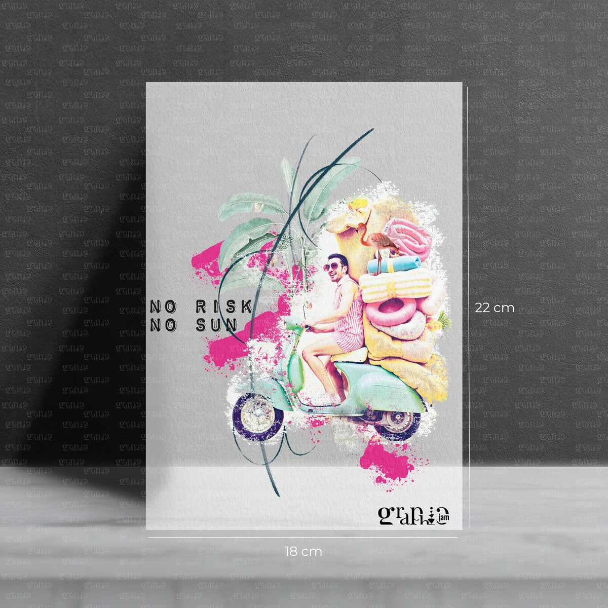 Bügelbild No Risk No Sun