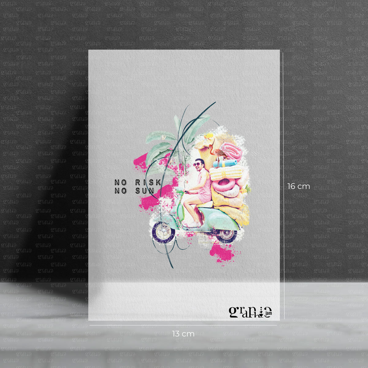 Bügelbild No Risk No Sun