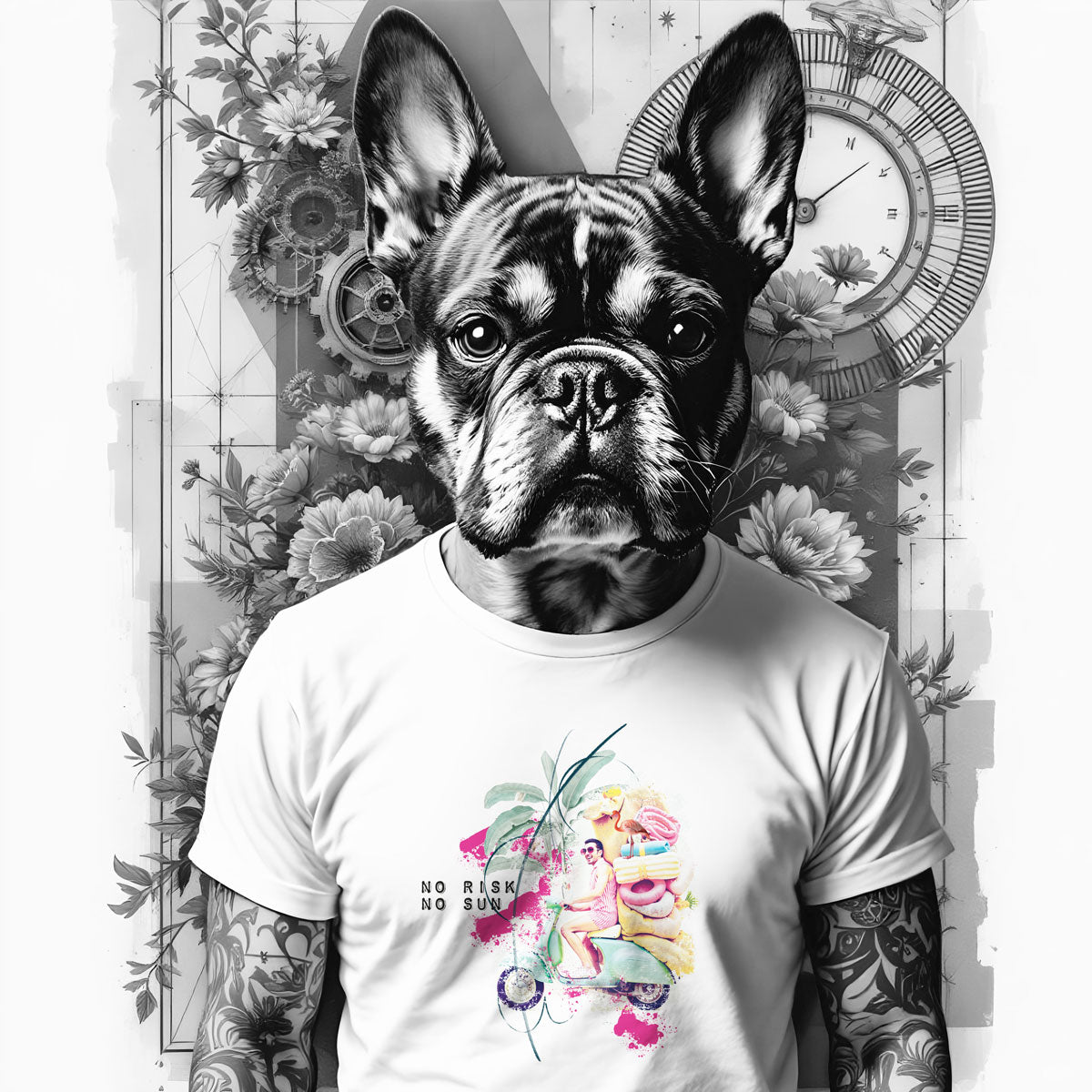 Bügelbild No Risk No Sun