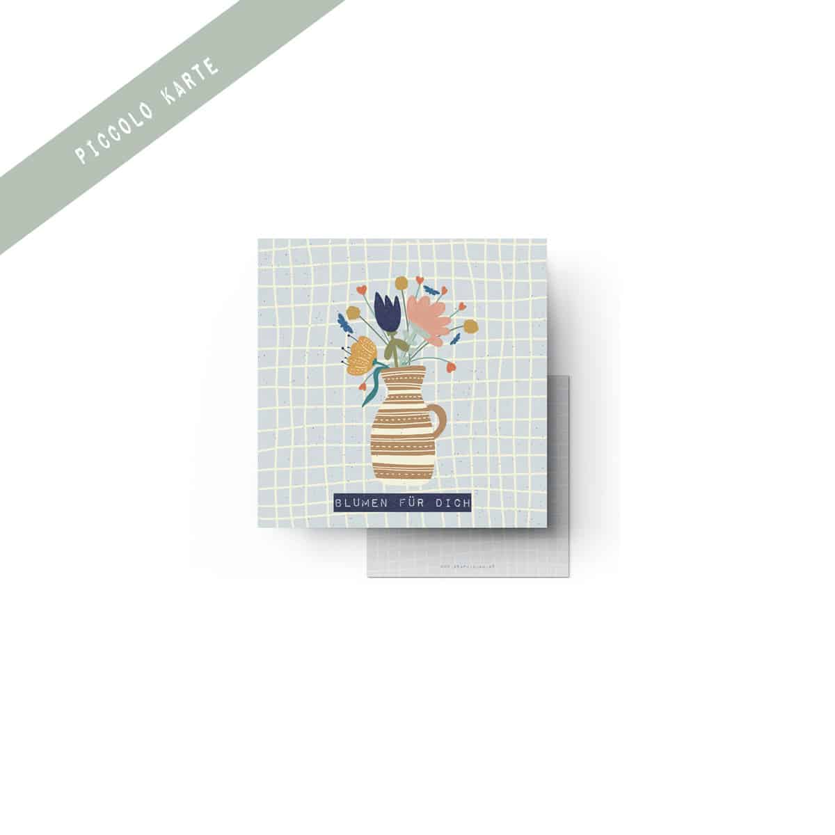 Kleine Karte Blumengruss