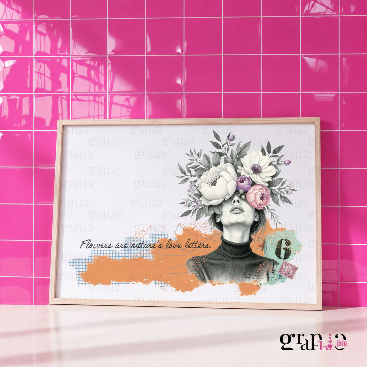 Art Print Flower Love Notes
