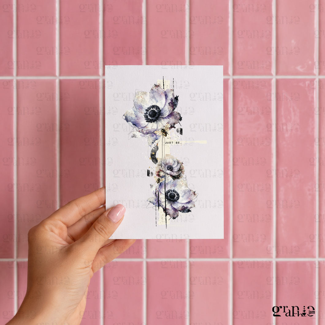 Postkarte Anemone A6