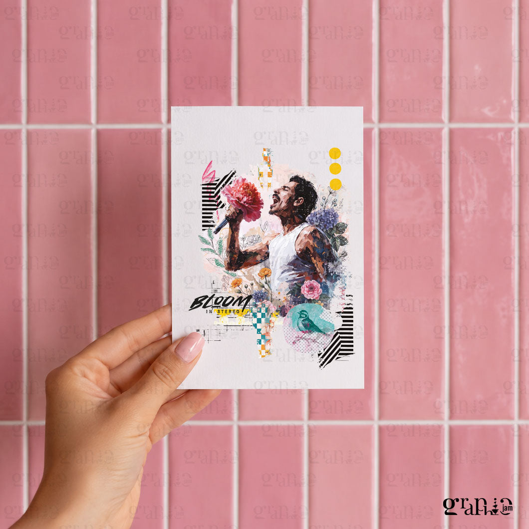 Postkarte Bloom in Stereo A6