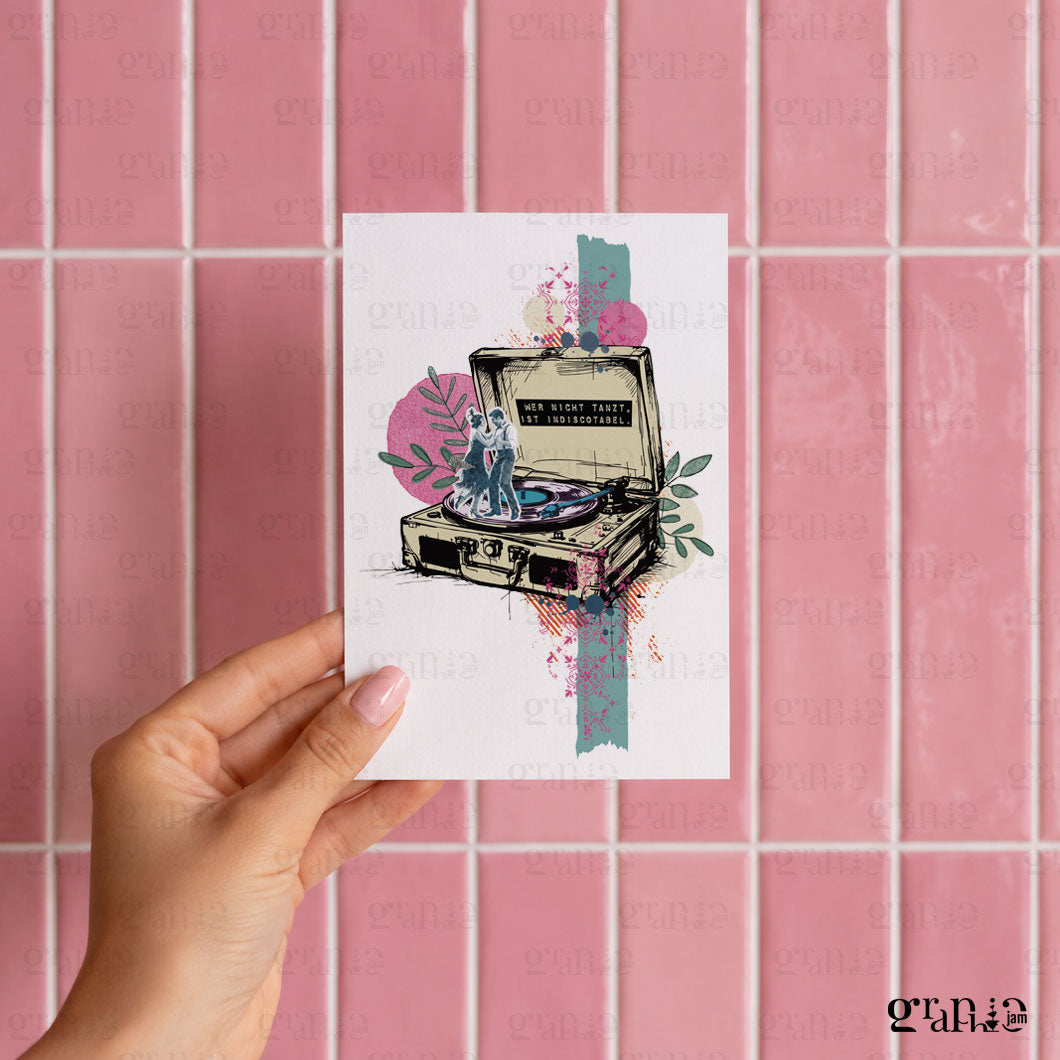 Postkarte Indiscotabel A6