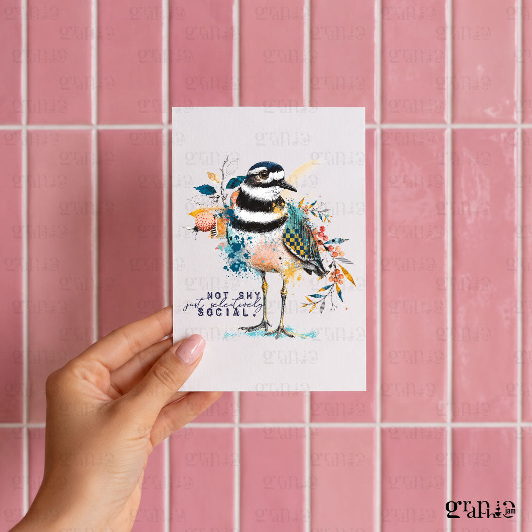 Postkarte Social Birdie A6