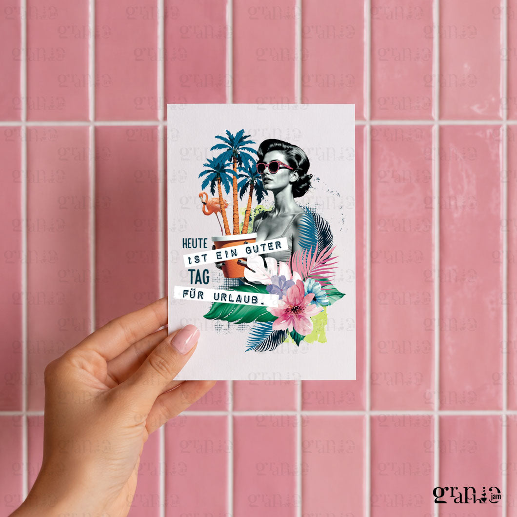 Postkarte Urlaubstag A6