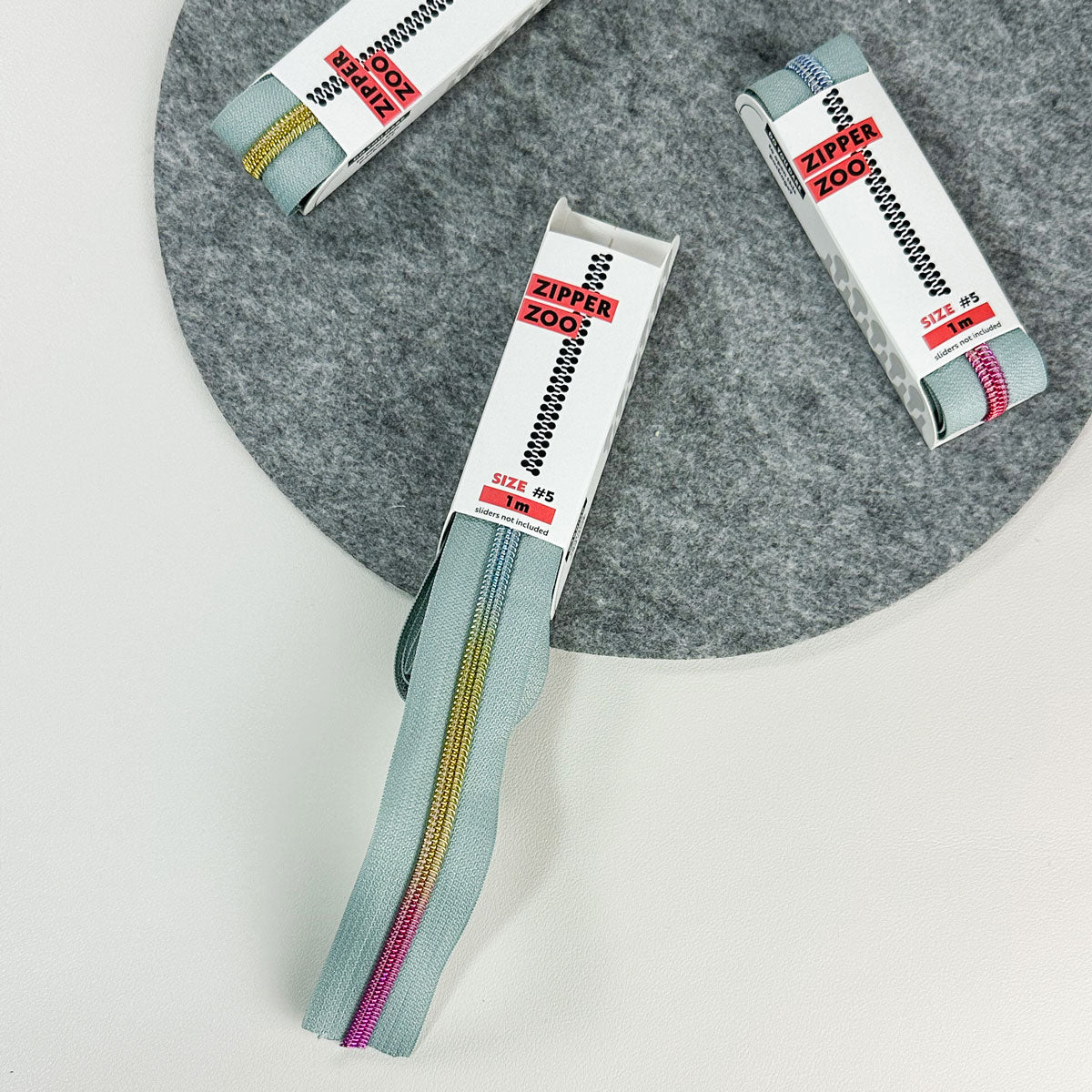 Reißverschluss Mint/Regenbogen 1 m