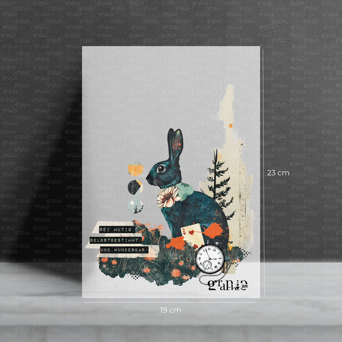 Sei nicht Hase - Hasen Bügelbild Collage - Graphic Jam