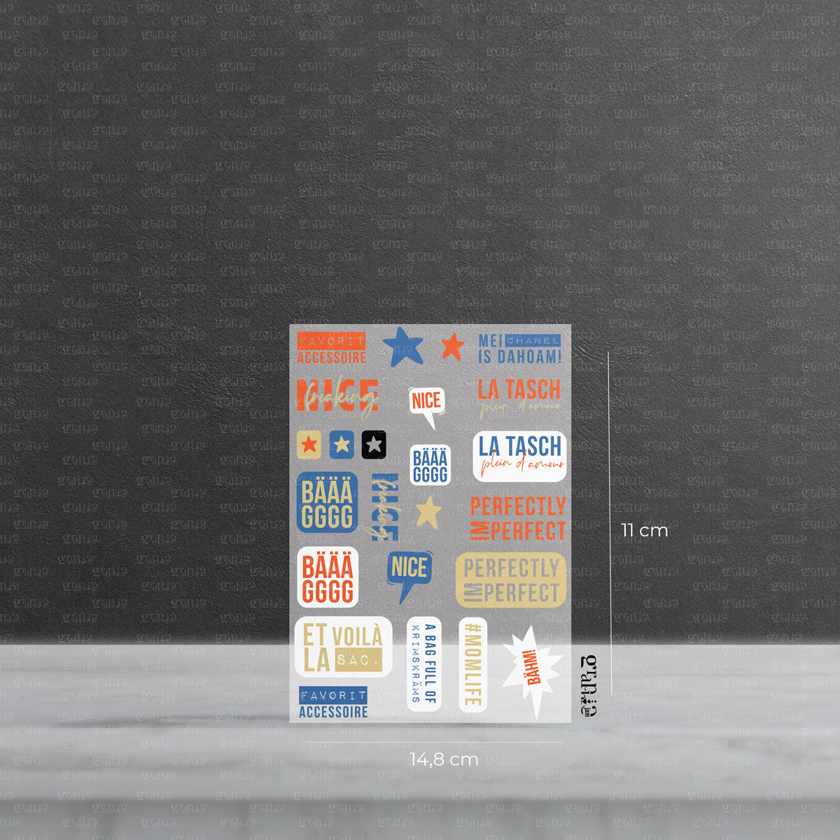 Bügelbilder Nählabels im Set "Sew Bags" - Graphic Jam