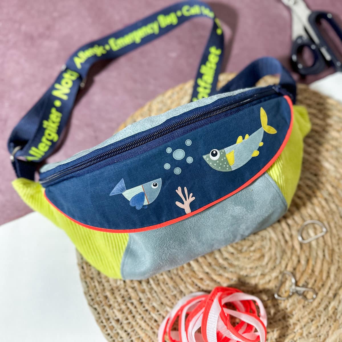 bügelbilder set "sew fish"