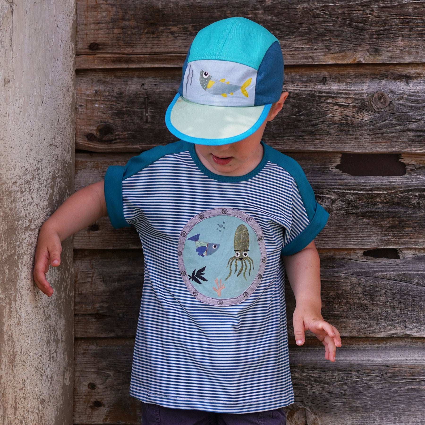 bügelbilder set "sew fish"