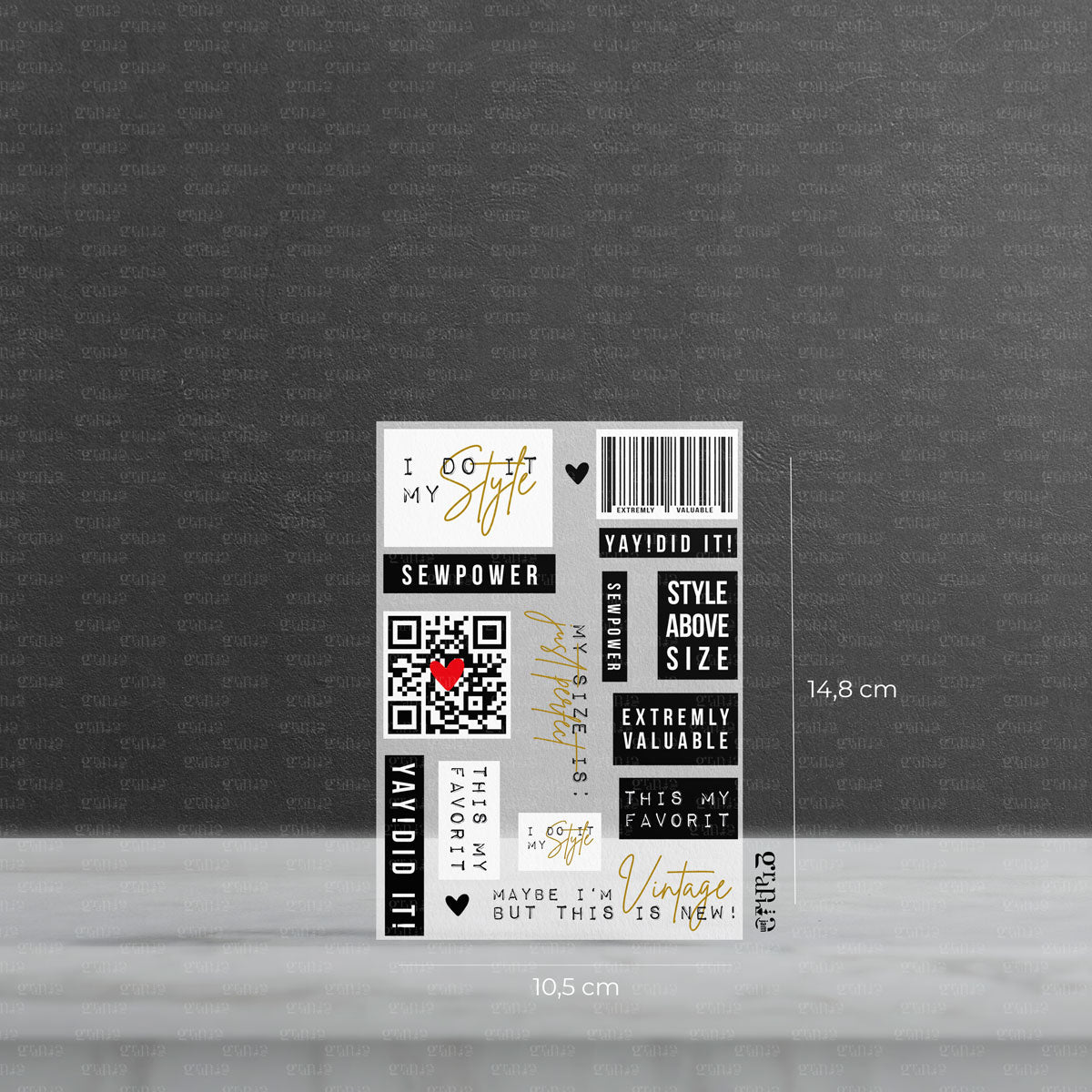 Bügelbilder Nählabels im Set "Sew Power" - Graphic Jam