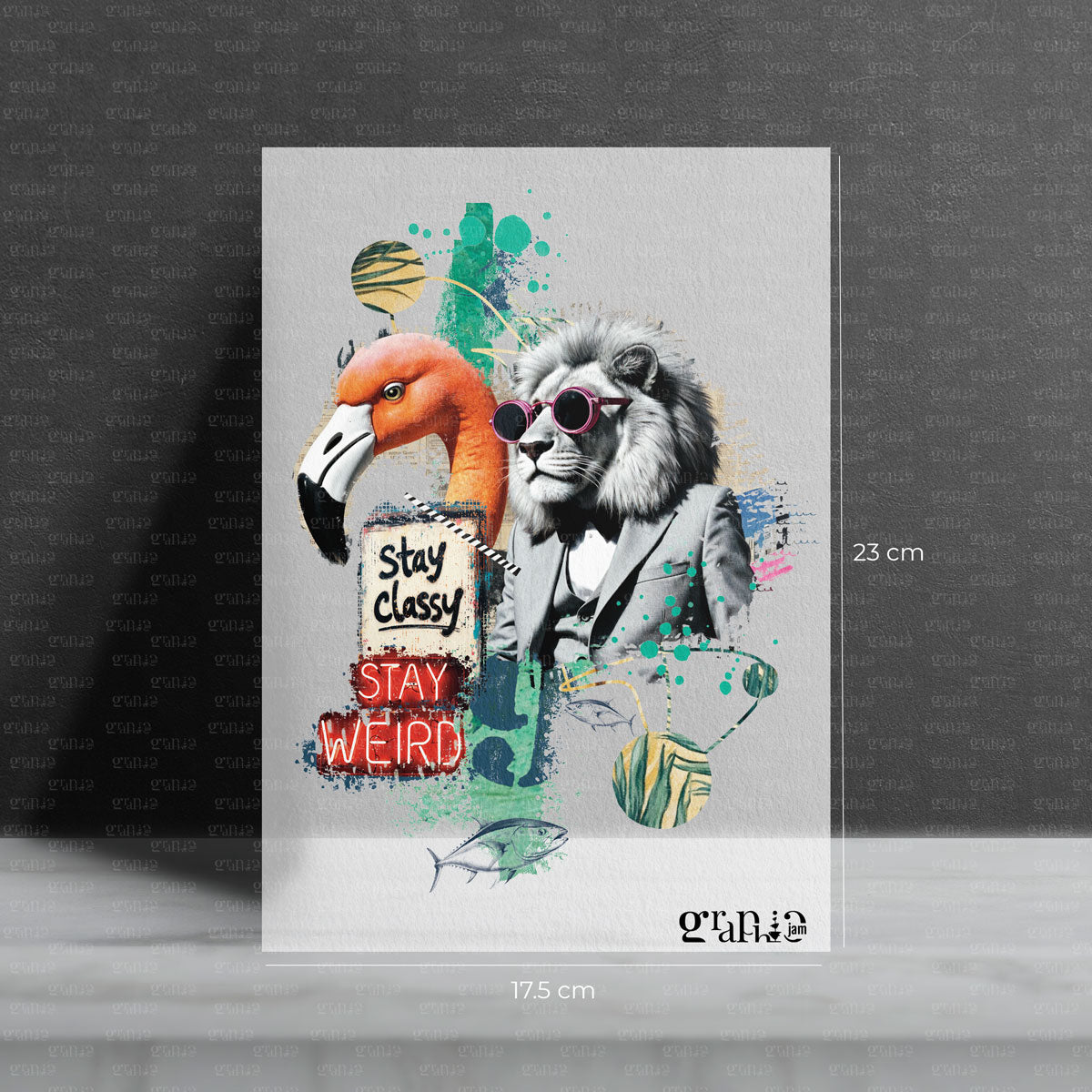 Bügelbild Stay Classy mit Löwe