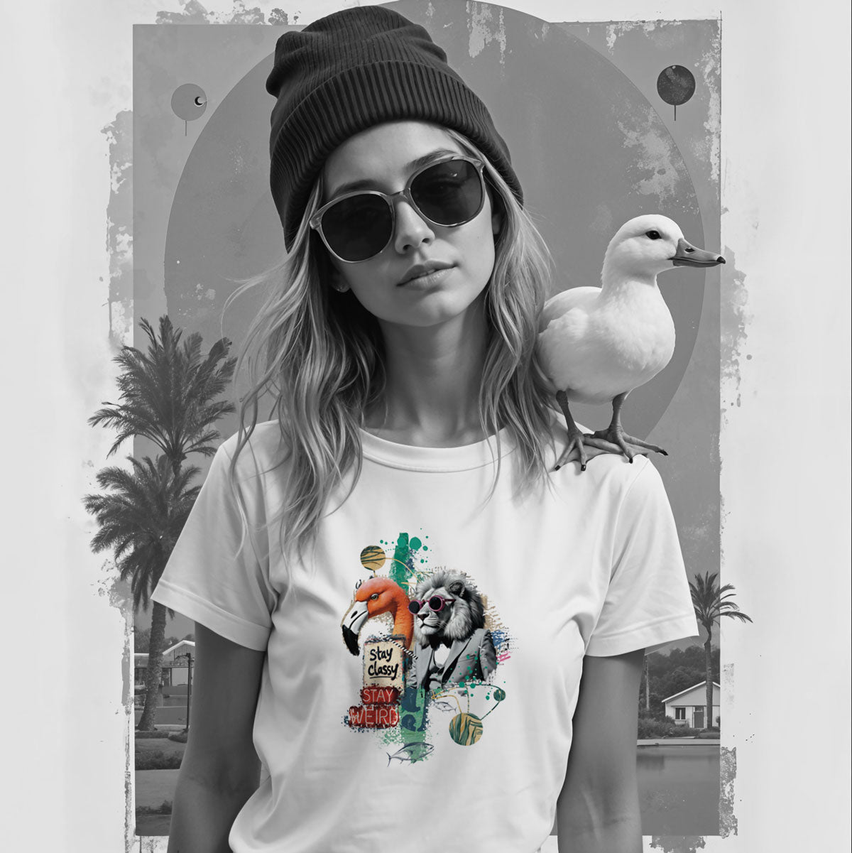 Bügelbild Stay classy, stay weird