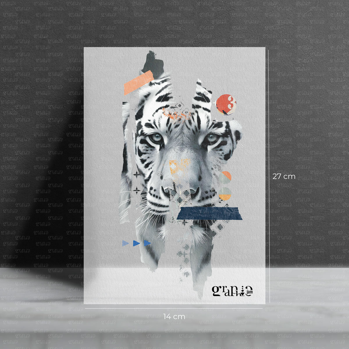 Tigerherz - Tiger Bügelbild Collage - Graphic Jam