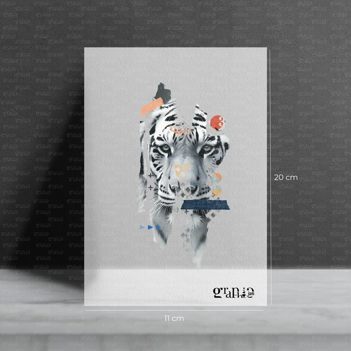 Tigerherz - Tiger Bügelbild Collage - Graphic Jam