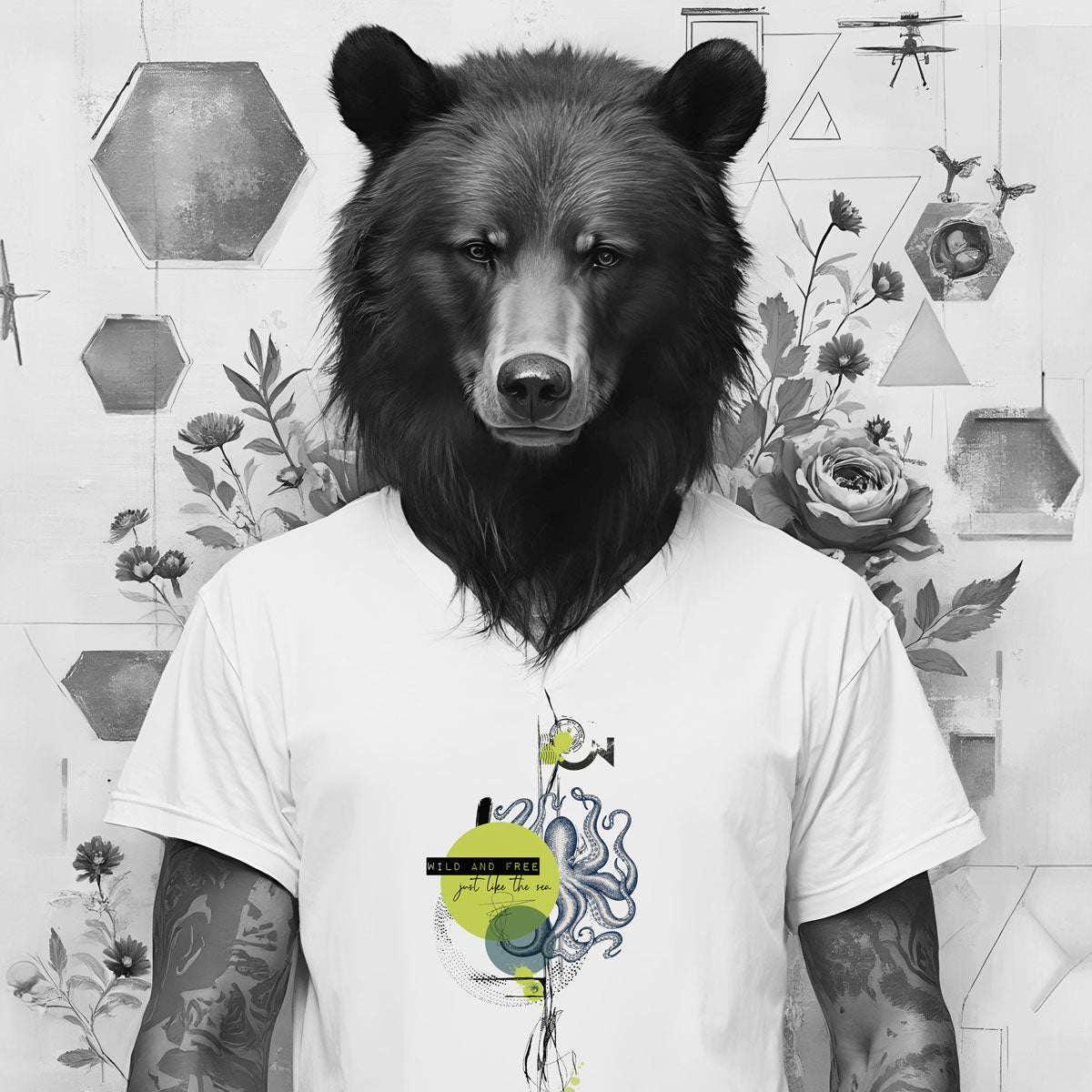 Wild and Free Collage Bügelbild - Graphic Jam