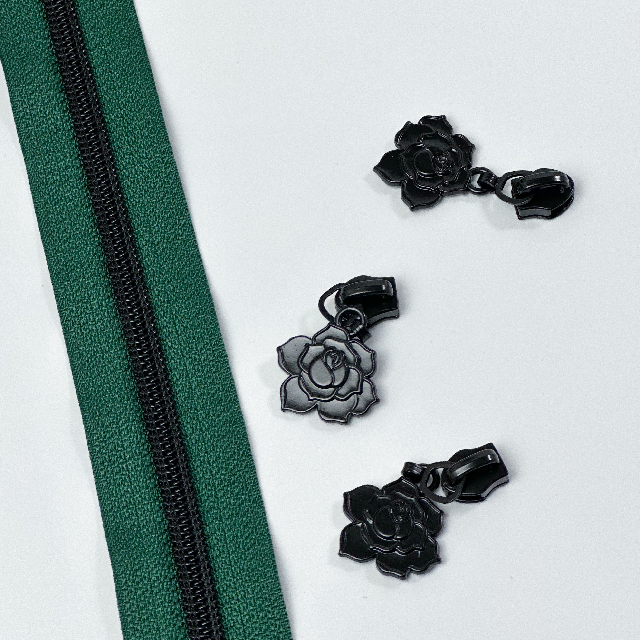 Rosen Zipper für Nylonreisverschlüsse