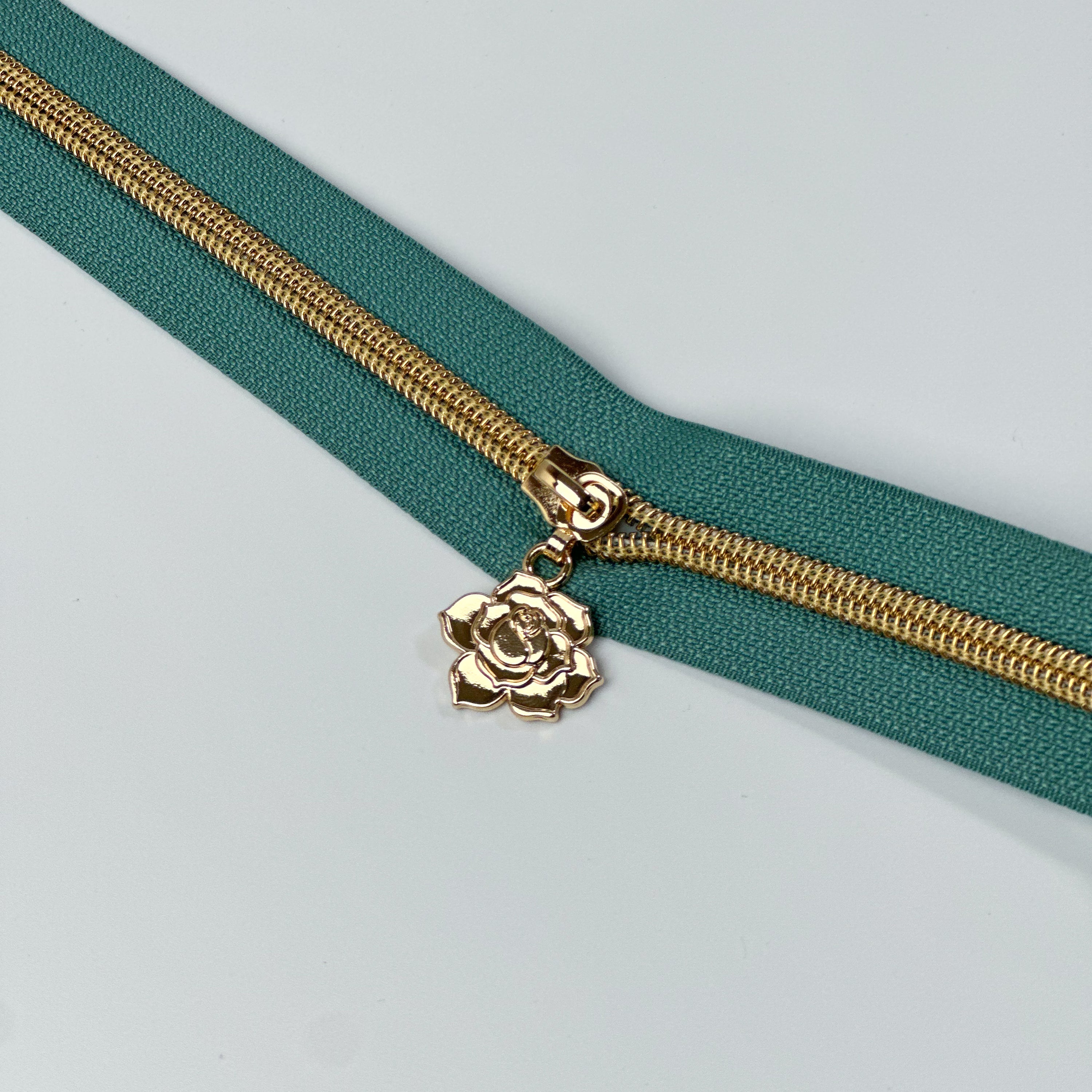 Reißverschluss Endlos Mineral Green Gold