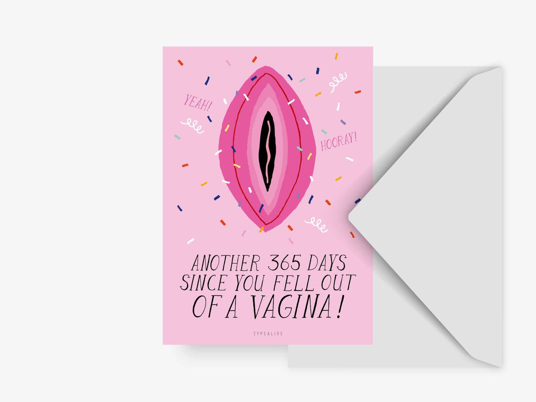 Postkarte &quot;Vagina - Geburtstagskarte&quot; - Graphic Jam 