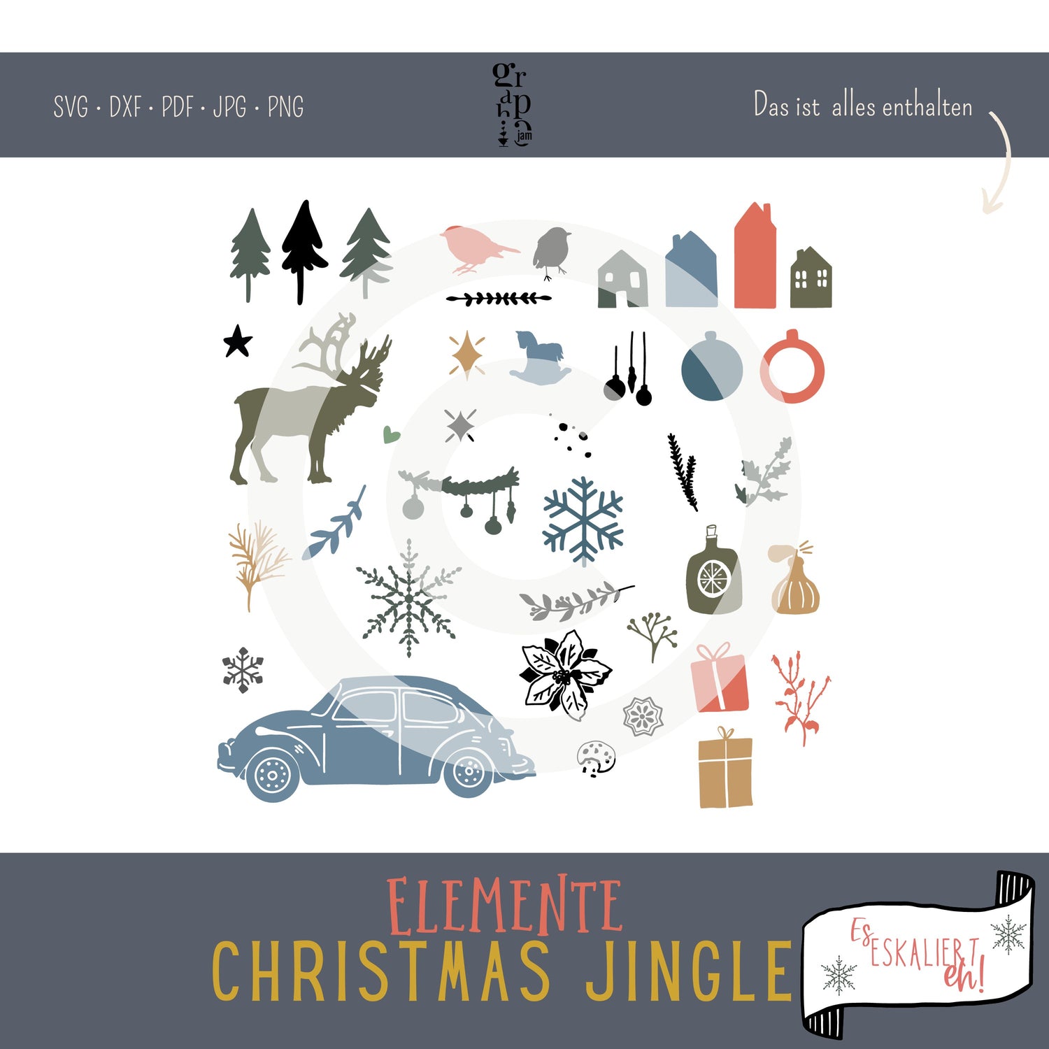 Christmas Jingle - Das freche Weihnachts Plotterbundle - Graphic Jam 