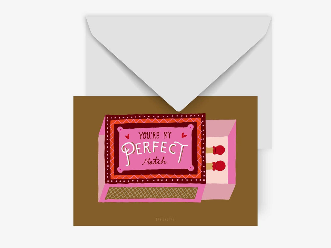 Postkarte &quot;Perfect Match&quot; - Graphic Jam 