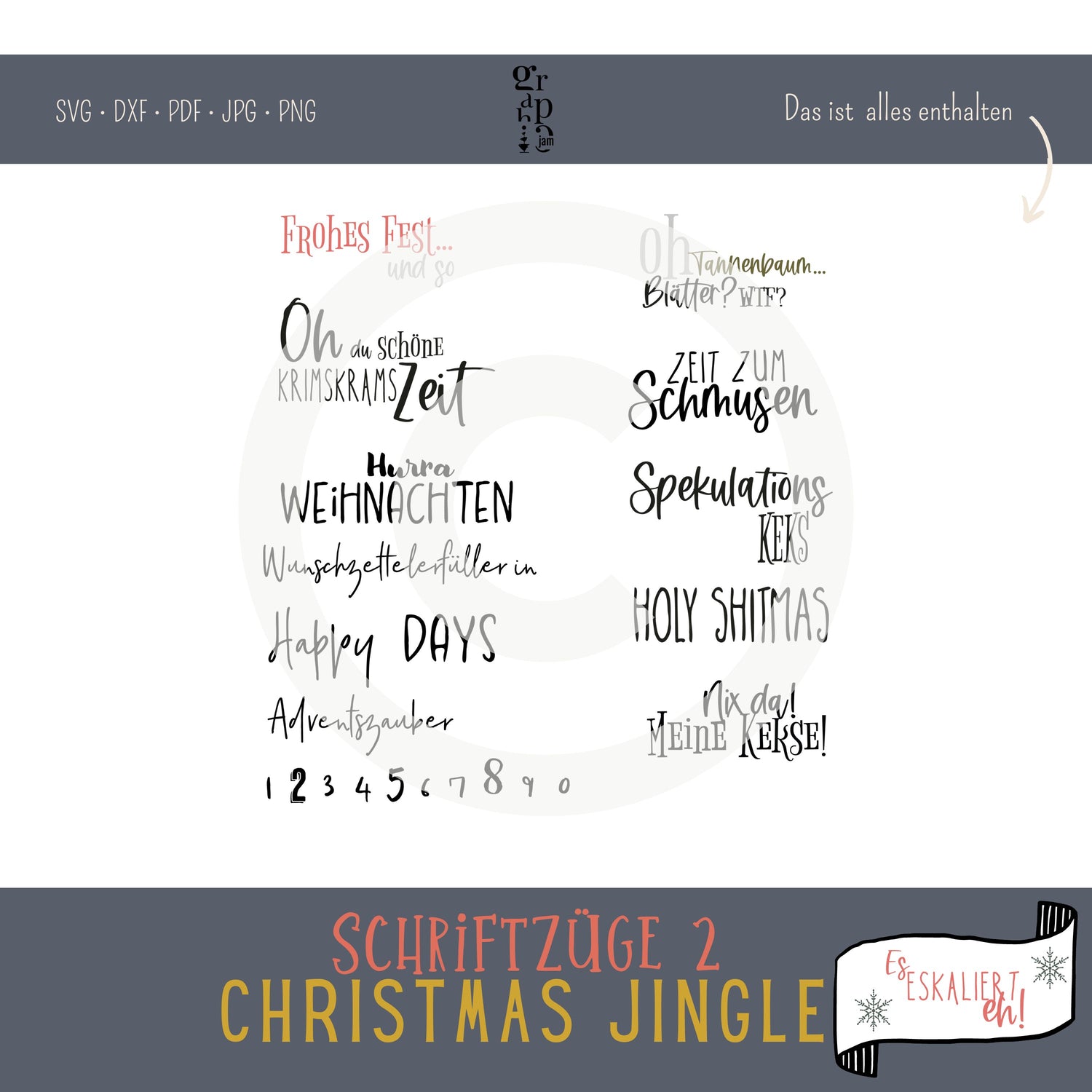 Christmas Jingle - Das freche Weihnachts Plotterbundle - Graphic Jam 