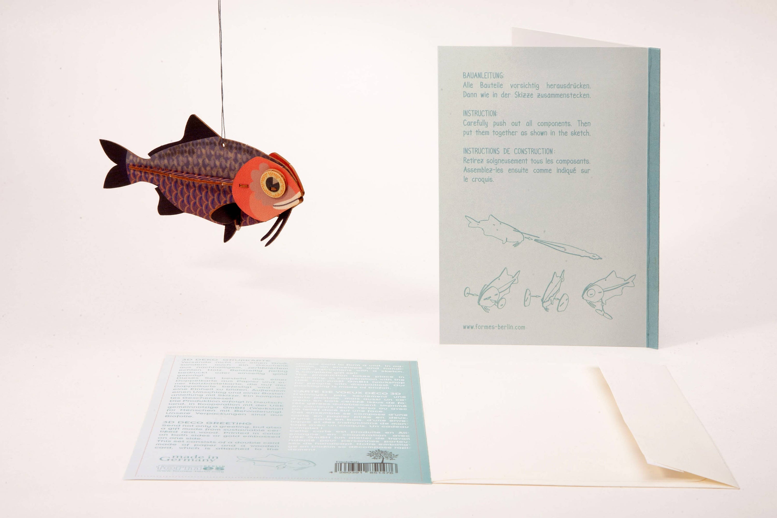 Fisch 3D Deco Grusskarte