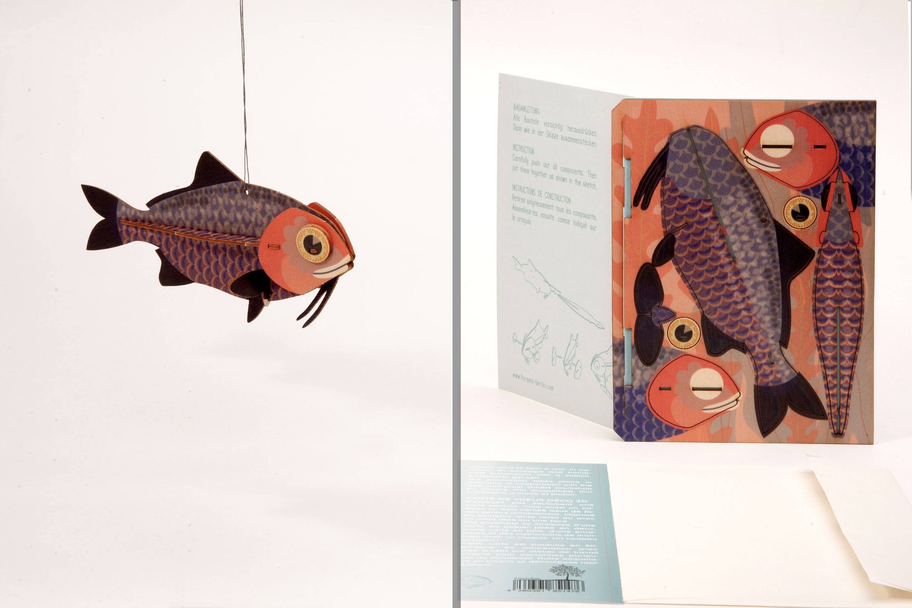 Fisch 3D Deco Grusskarte