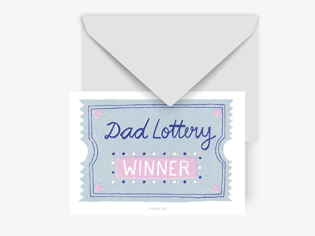 Postkarte &quot;Dad Lottery&quot; - Graphic Jam 