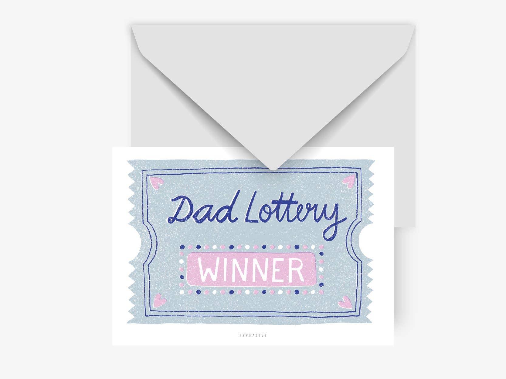 Postkarte &quot;Dad Lottery&quot; - Graphic Jam 