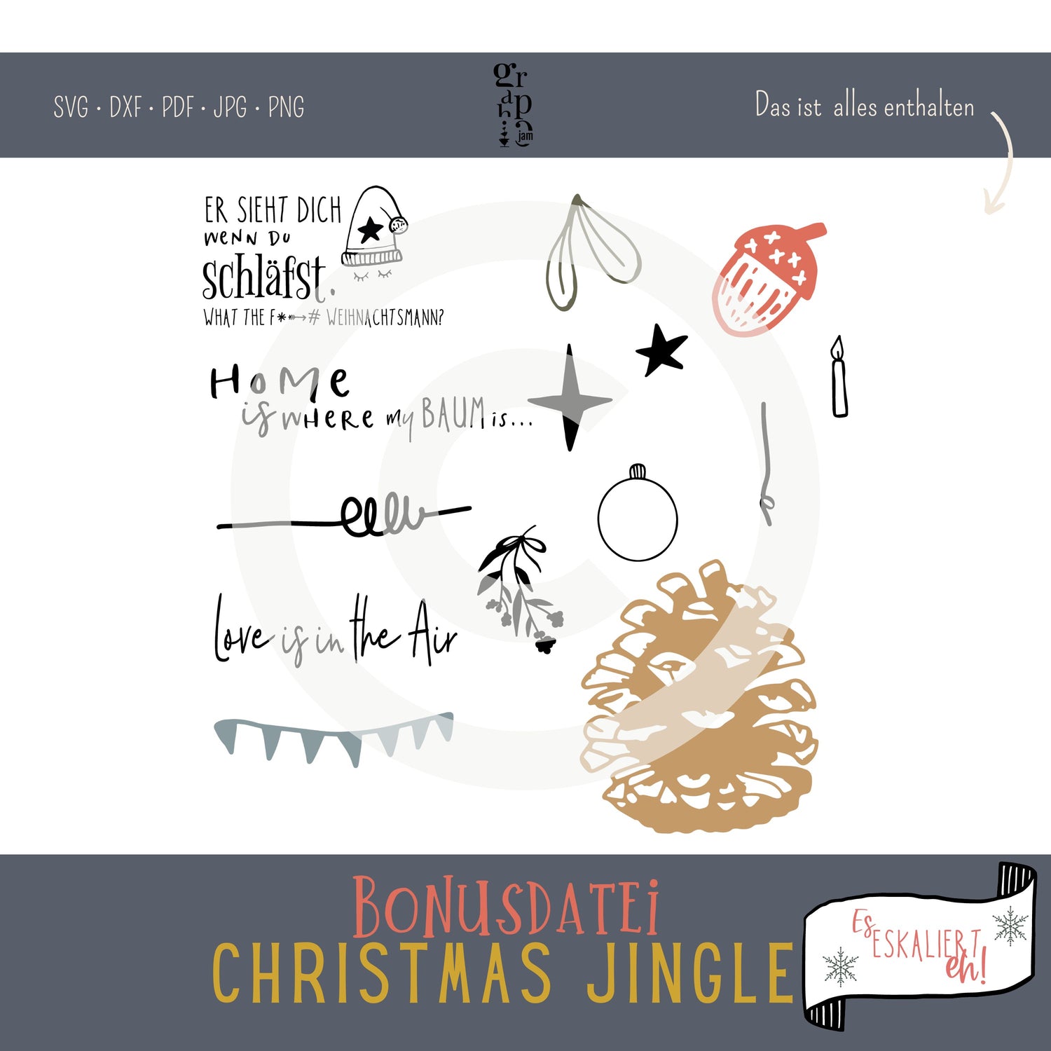 Christmas Jingle - Das freche Weihnachts Plotterbundle - Graphic Jam 