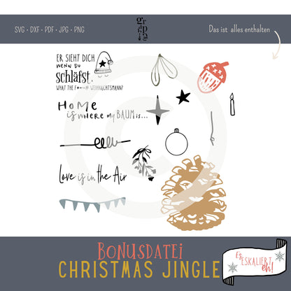 Christmas Jingle - Das freche Weihnachts Plotterbundle - Graphic Jam 