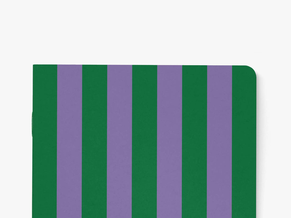 Notizheft &quot;Stripes Lila-Grün&quot; - Graphic Jam 