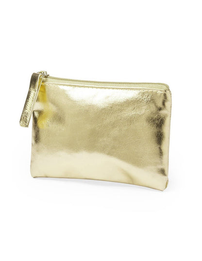Kulturbeutel aus Metallic-PU-Leder – stylisch &amp; personalisierbar in Rosé, Gold &amp; Silber