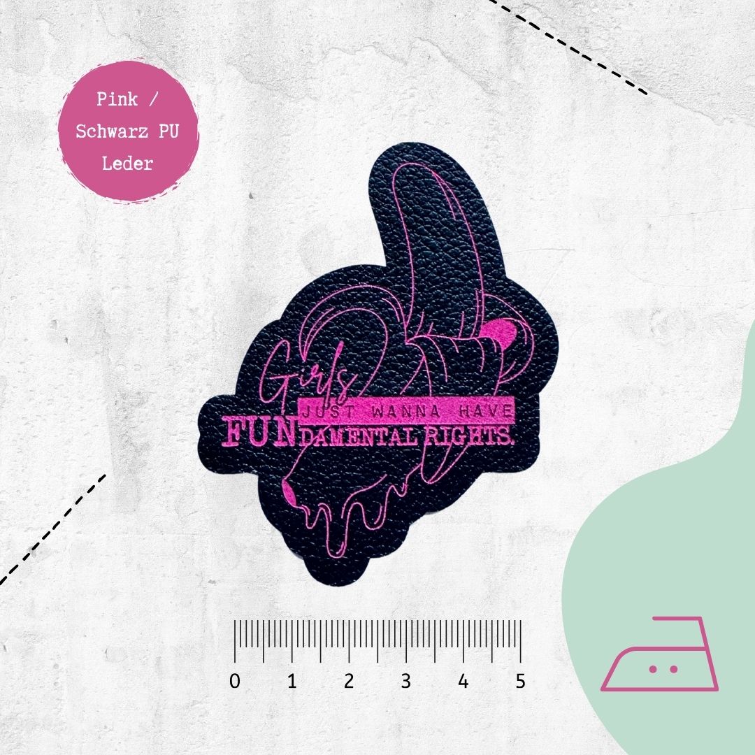 Kunstlederlabel "FUNdamental Rights" - Freeform zum Aufbügeln - Graphic Jam 
