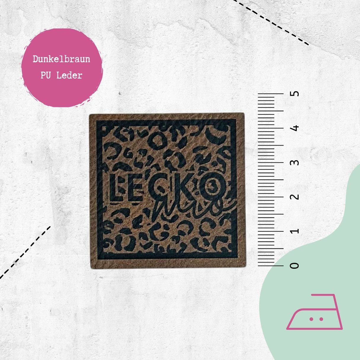 Kunstlederlabel "LeckoMio" zum Aufbügeln - Graphic Jam 