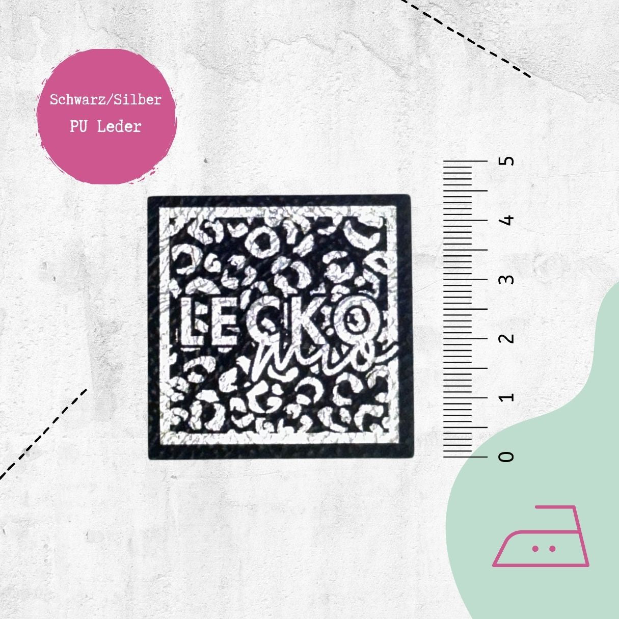 Kunstlederlabel "LeckoMio" zum Aufbügeln - Graphic Jam 