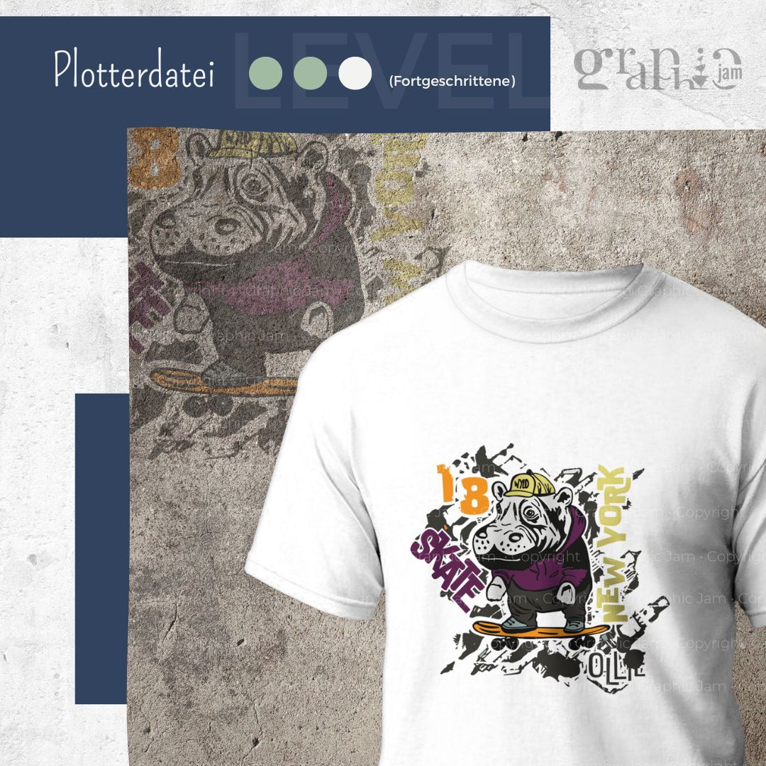 Skate Fred Plotterdatei in SVG &amp; DXF - Graphic Jam 