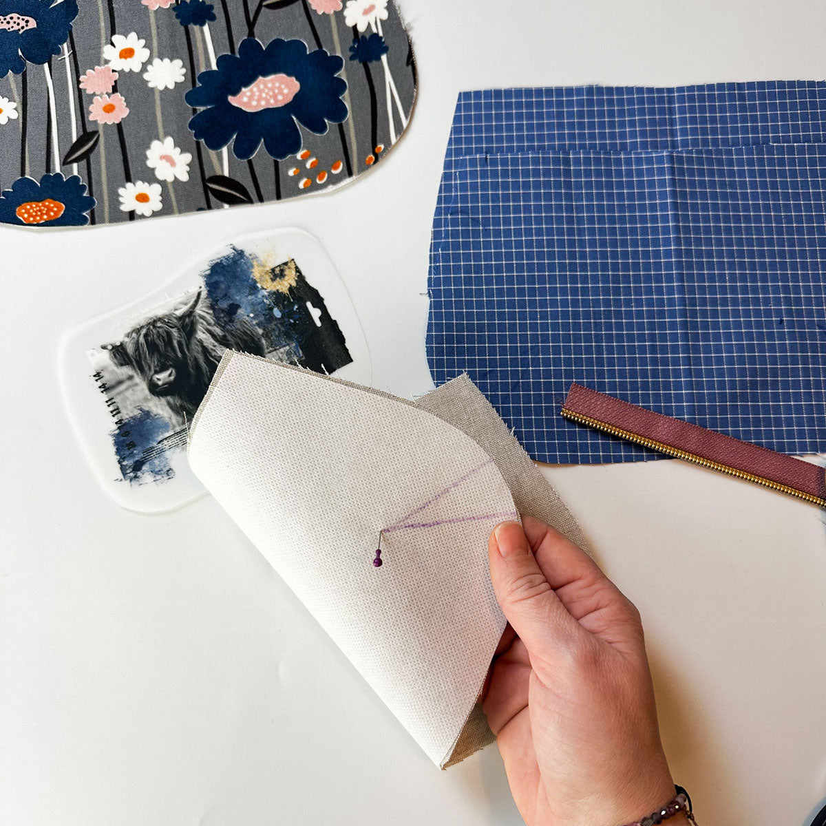 Abnäher Position markieren mit Nadel